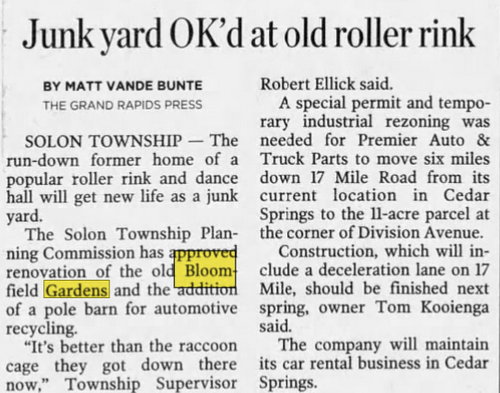 Bloomfield Gardens - Oct 27 2005 Article